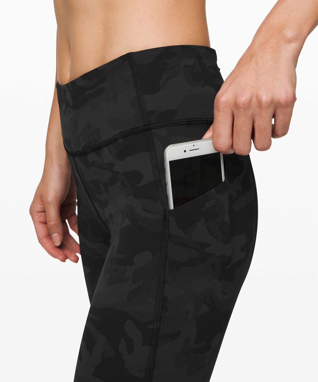 Lululemon Pace Rival Crop *22" - Incognito Camo Multi Grey / Black