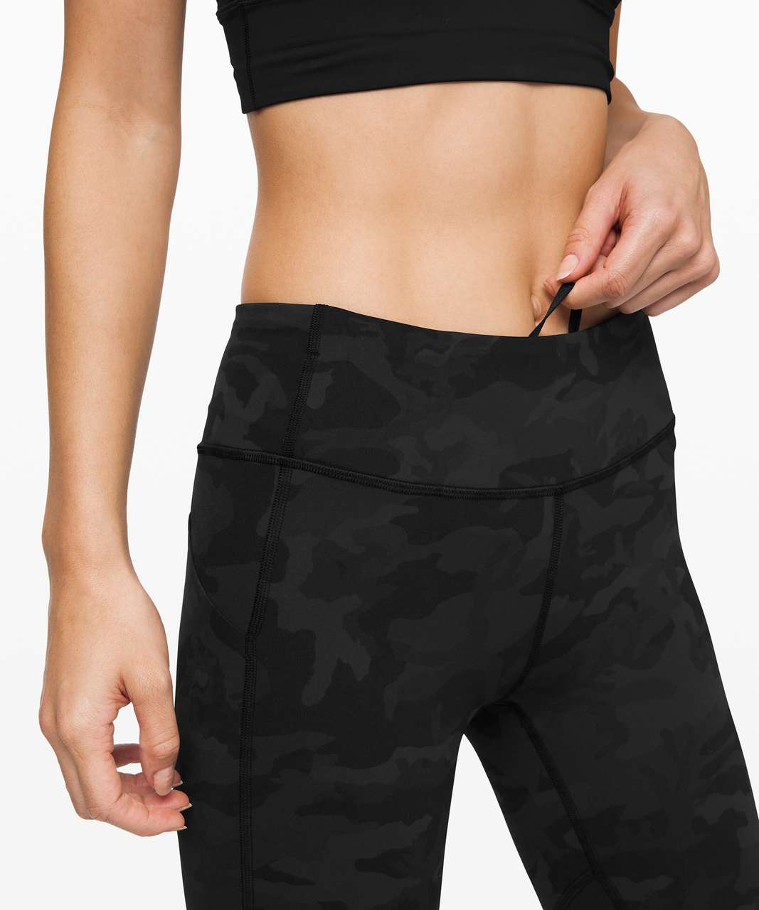 Lululemon Pace Rival Crop *22 - Formation Camo Deep Coal Multi / Black -  lulu fanatics