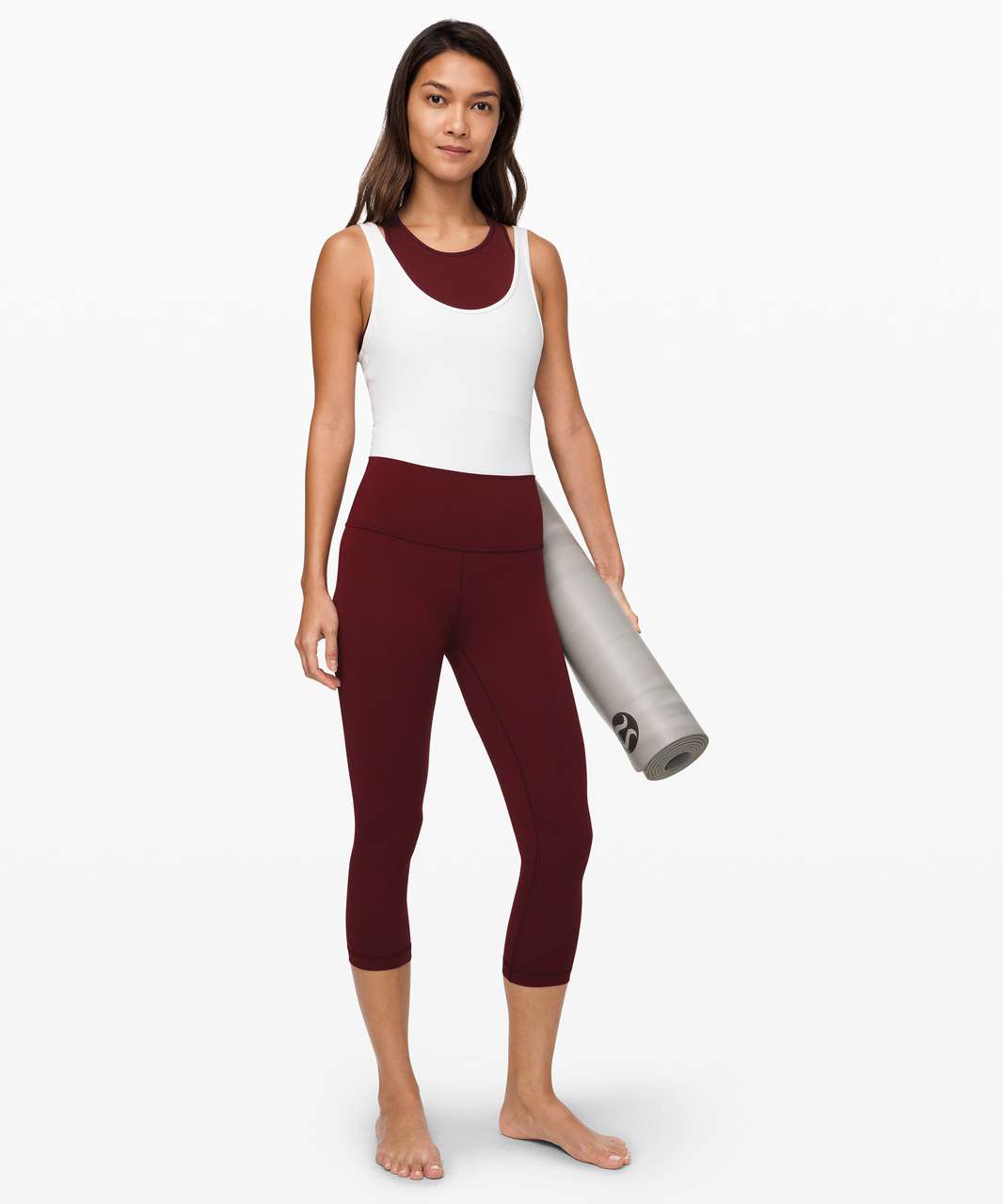 Lululemon Wunder Under Crop (High-Rise) *Full-On Luxtreme 21" - Garnet