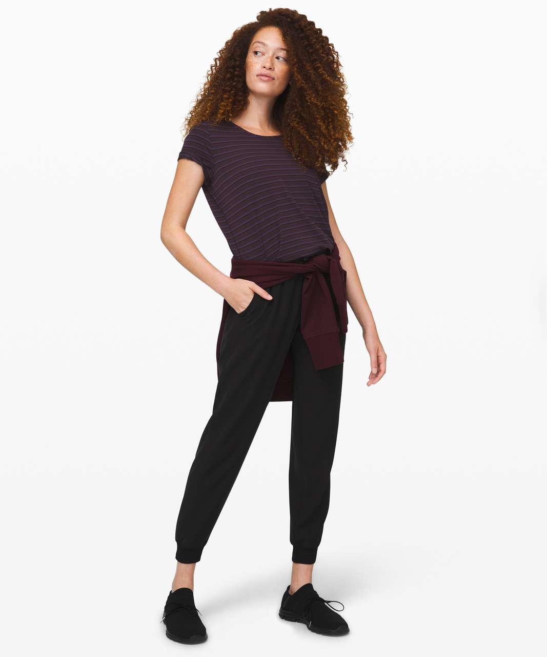 Lululemon Love Crew III - Storybook Stripe Deep Phantom Garnet