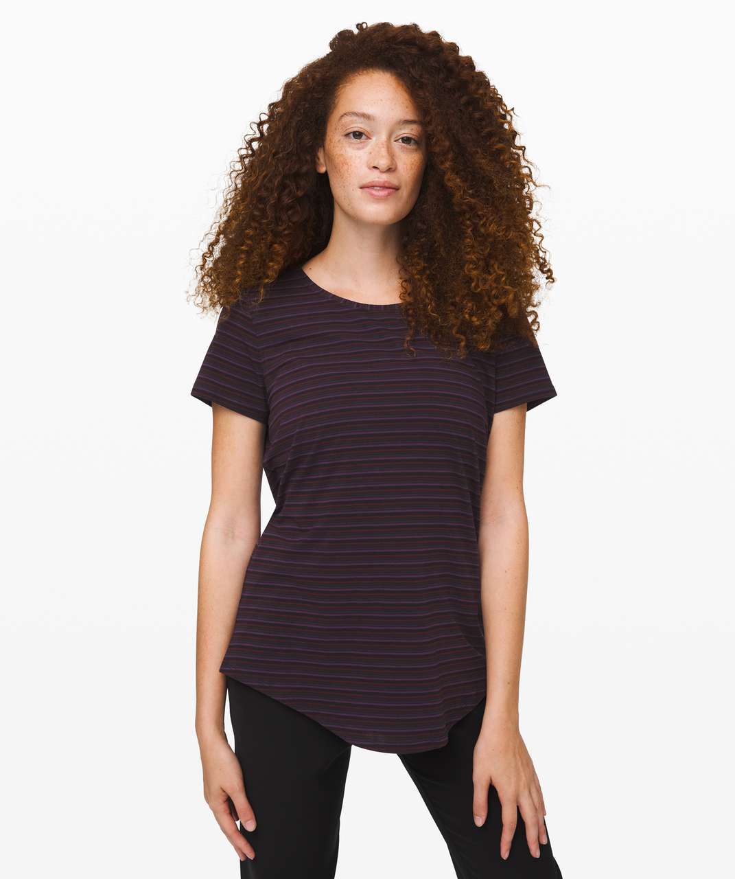 Lululemon Love Crew III - Storybook Stripe Deep Phantom Garnet