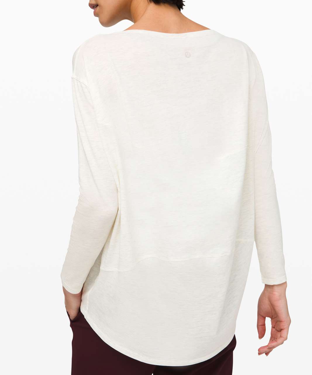 Lululemon Back In Action Long Sleeve - Heathered Dove Grey