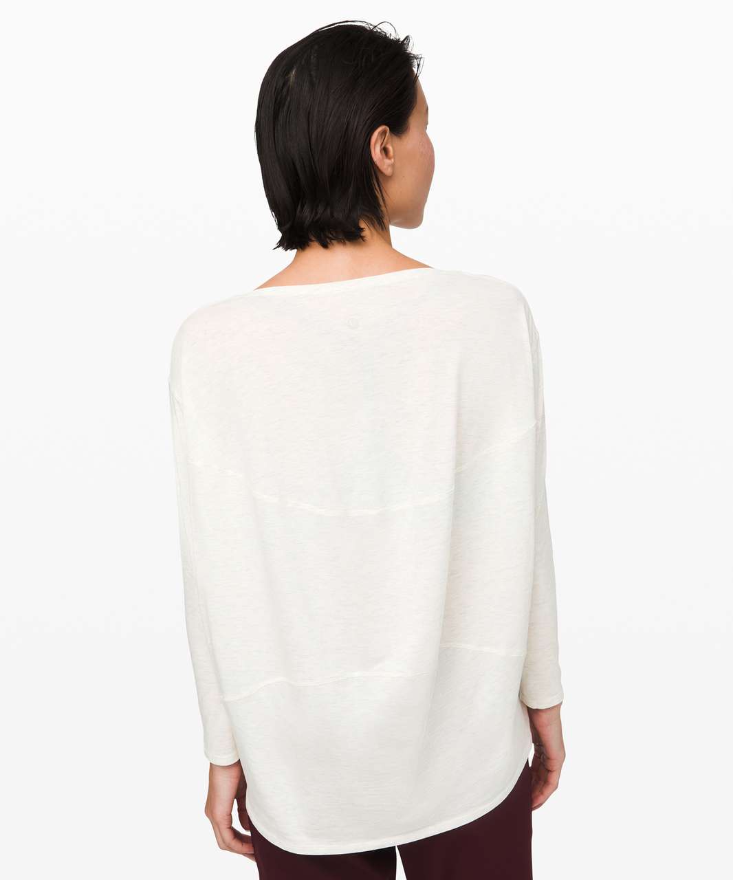 Lululemon Back In Action Long Sleeve - Heathered Dove Grey