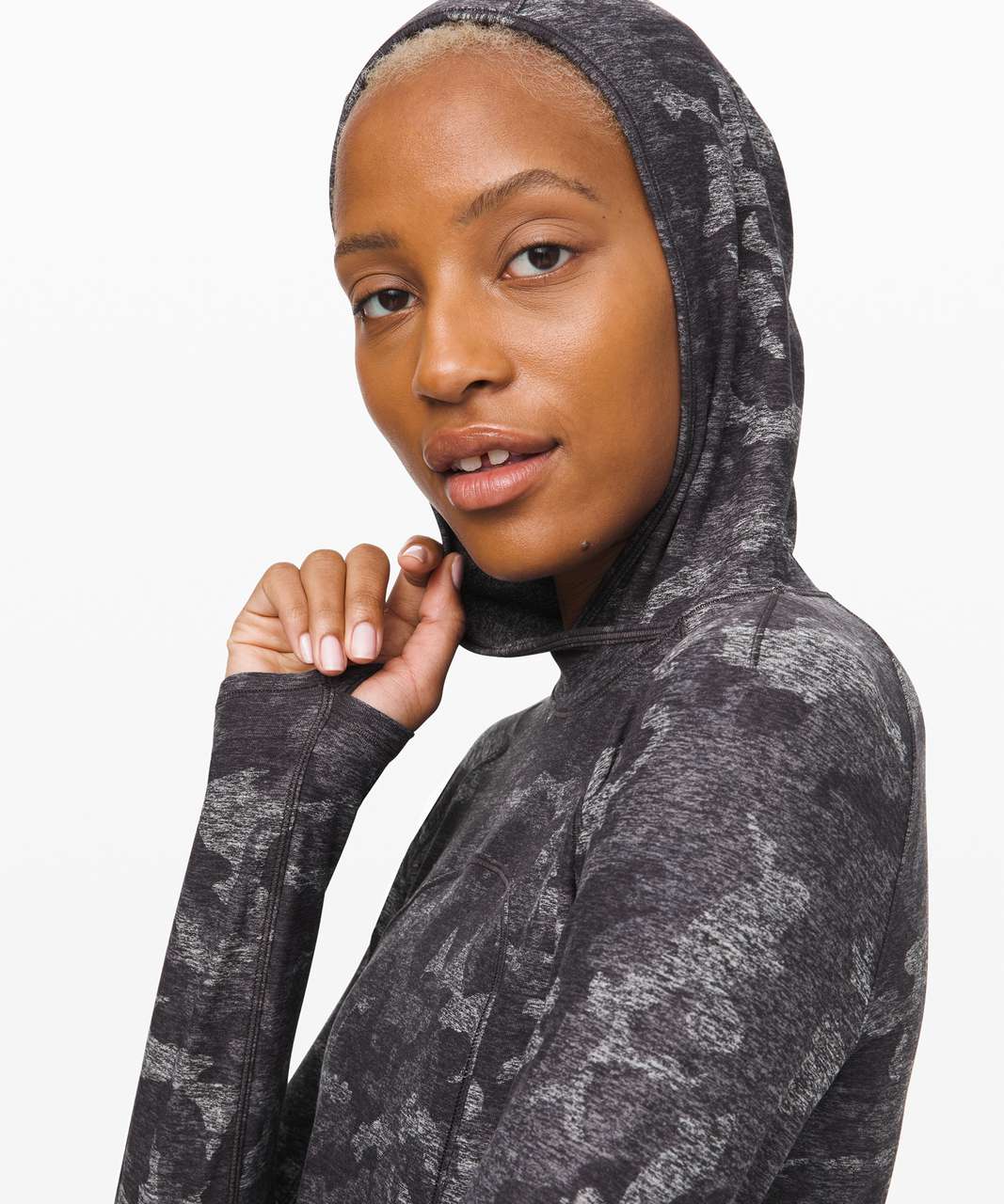 Lululemon On Repeat Rulu Hoodie - Incognito Camo HTR Black