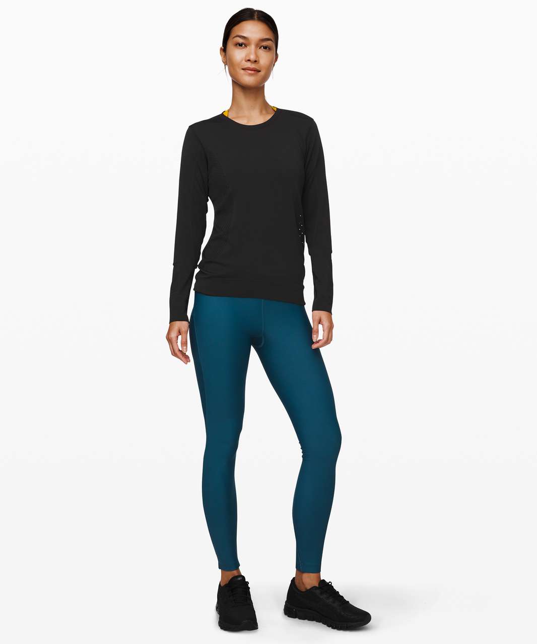 Lululemon Breeze By Long Sleeve *Fusion - Black / Black