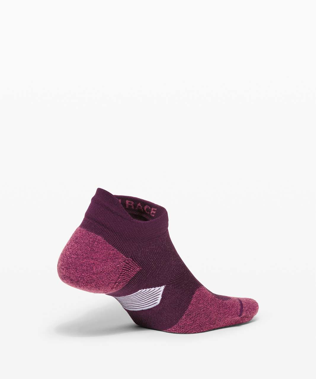 Lululemon Speed Tab Sock *Silver - Galactic Grape / Moss Rose