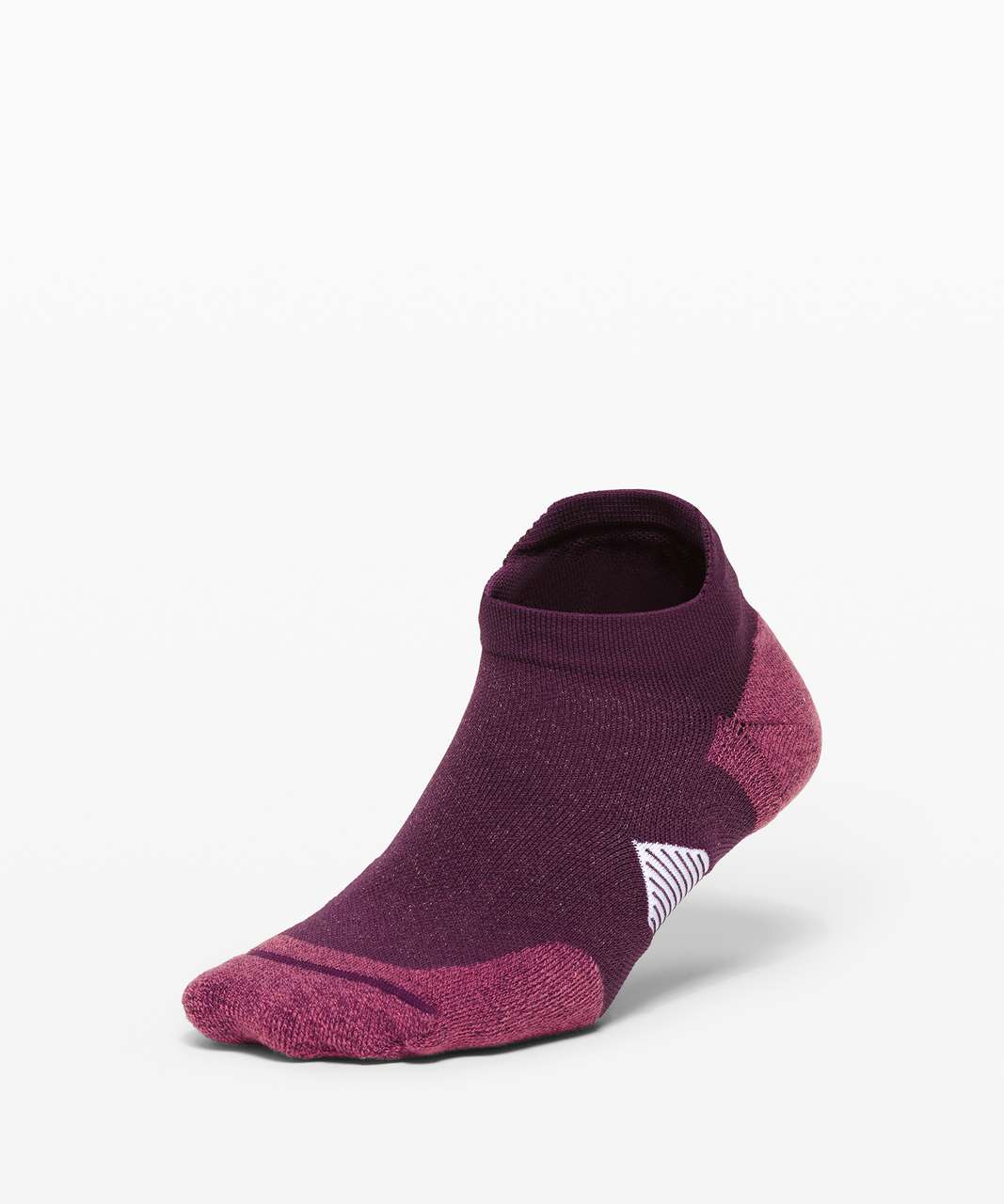 Lululemon Speed Tab Sock *Silver - Galactic Grape / Moss Rose