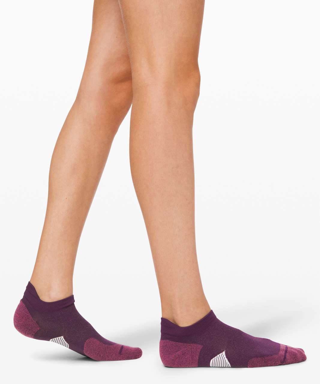 Lululemon Speed Tab Sock *Silver - Galactic Grape / Moss Rose