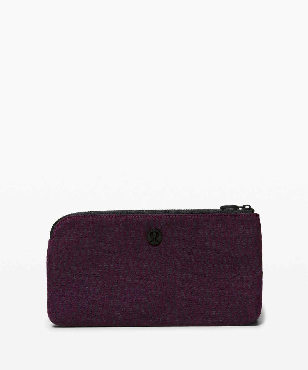 Lululemon Test of Time Travel Wallet - Stacked Jacquard Black Cherry Nocturnal Teal