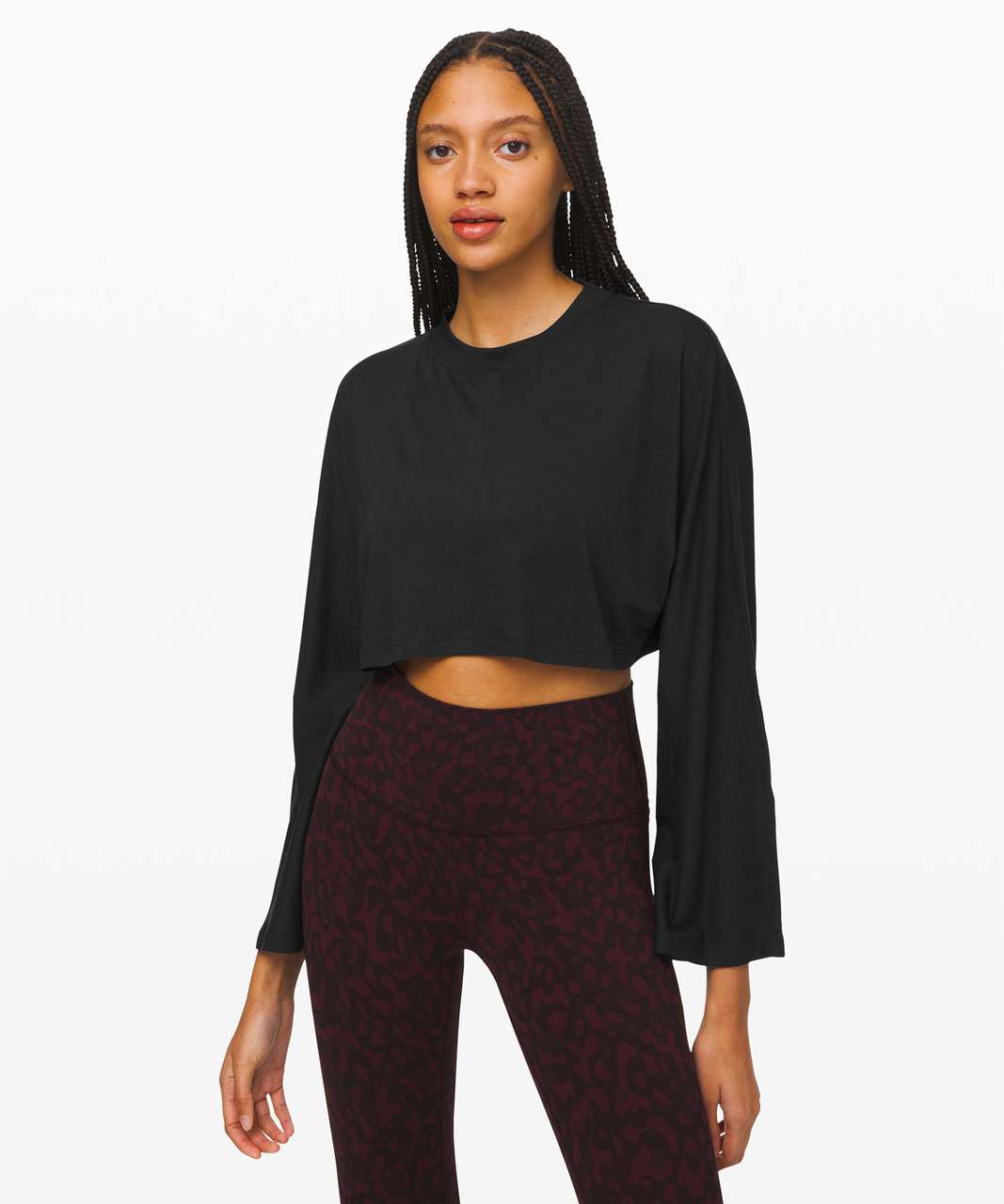 long sleeve lululemon crop top