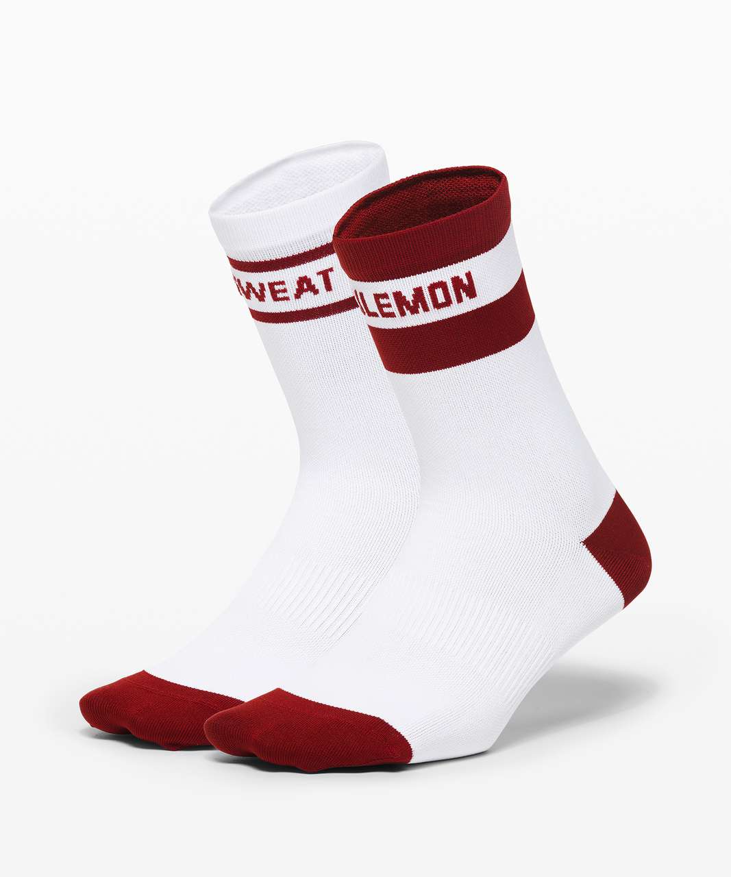 Lululemon How You Like It Quarter Sock *2-Pack - White / Dark Sport Red
