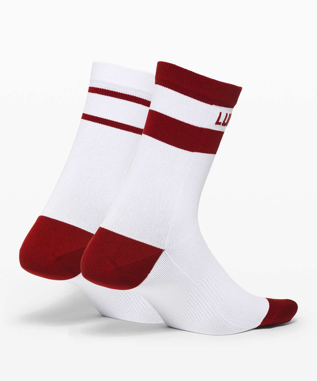 Lululemon How You Like It Quarter Sock *2-Pack - White / Dark Sport Red