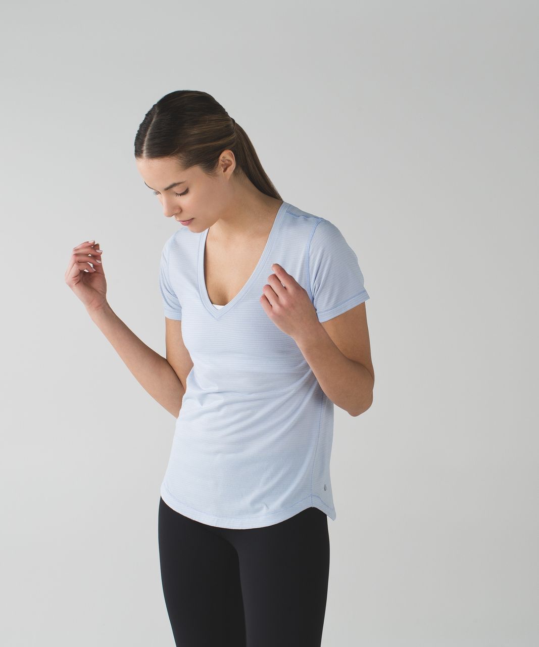 Lululemon What The Sport Tee - Heathered Chalk