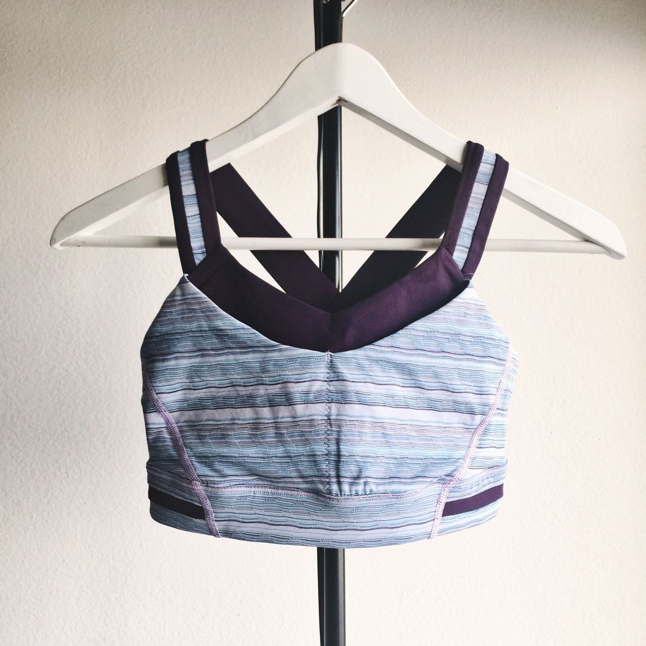 Lululemon Rack Pack Bra - Wave Twist Lilac Caspian Blue / Deep