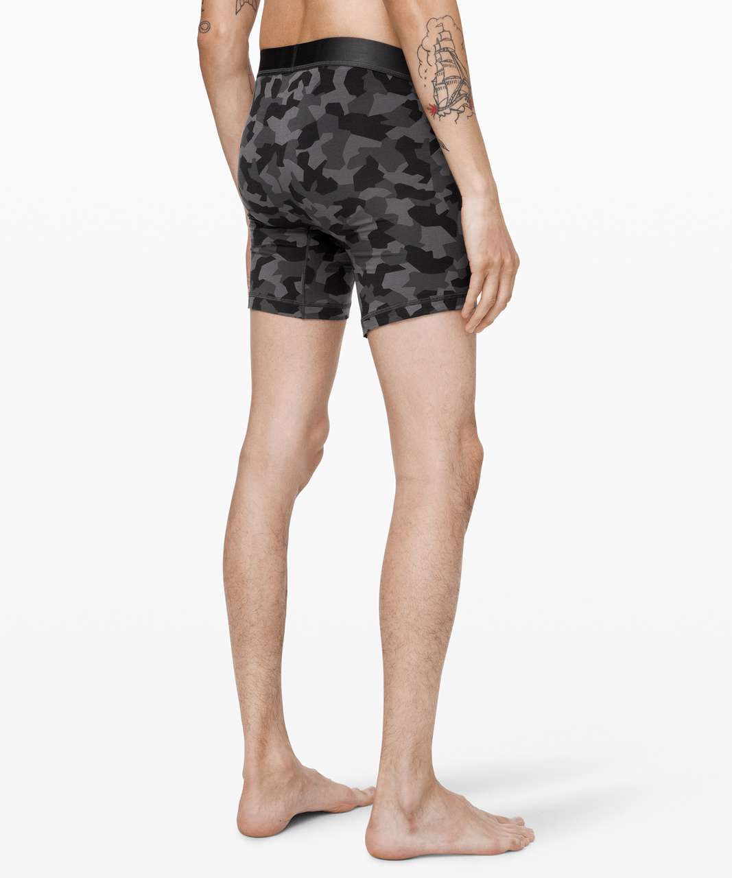 Lululemon Always In Motion Boxer *The Long One 7" - Geo Camo Micro Coal Obsidian (First Release)