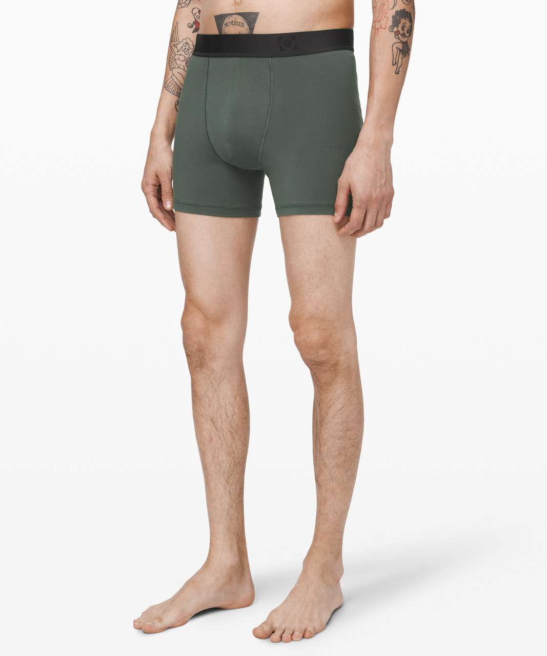 Lululemon Always In Motion Boxer *3 Pack 5" - Heathered Core Medium Grey / Palm Deco / Dark Olive