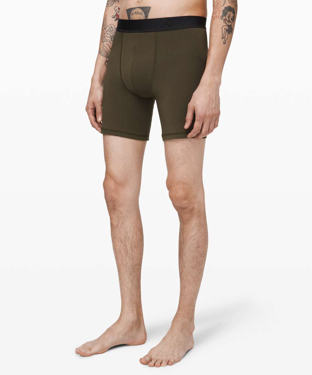 Lululemon Always In Motion Boxer *The Long One 3 Pack 7" - Heathered Core Medium Grey / Palm Deco / Dark Olive