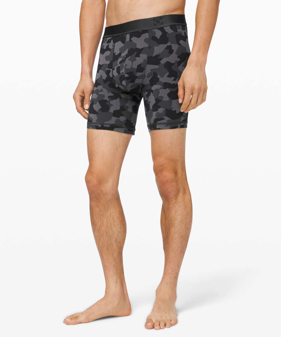 Lululemon Always In Motion Boxer *The Long One 3 Pack 7" - Geo Camo Micro Coal Obsidian / Geo Camo Micro Alpine White Starlight / Geo Camo Micro Dark Forest Onyx