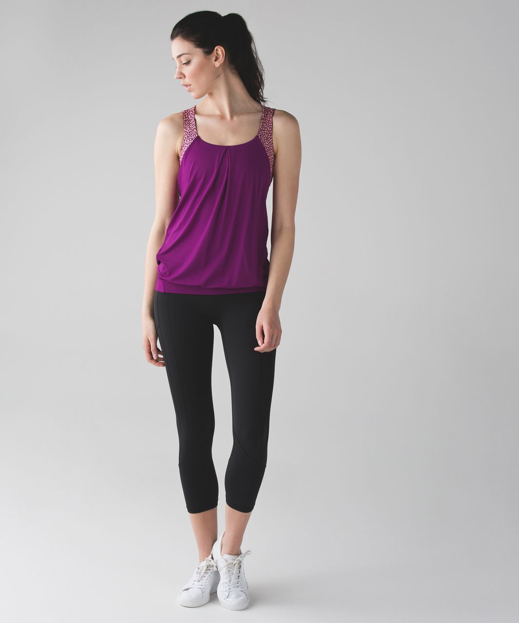 Lululemon Nouveau Limits Tank - Regal Plum / Miss Mosaic Peach Fuzz Regal Plum / Peach Fuzz