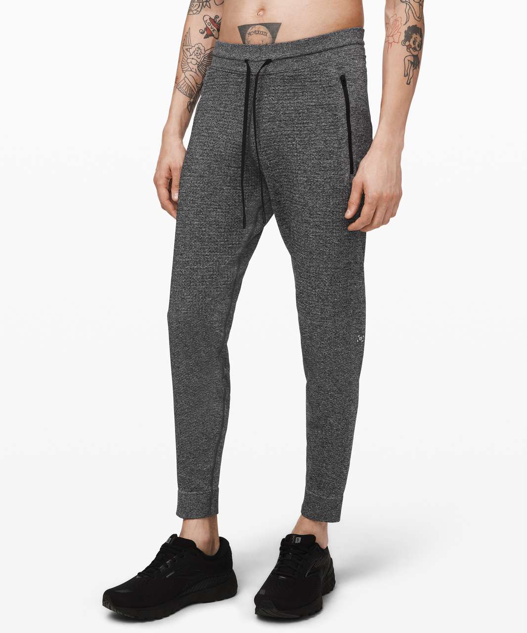 Lululemon Engineered Warmth Jogger - Black / White - lulu fanatics