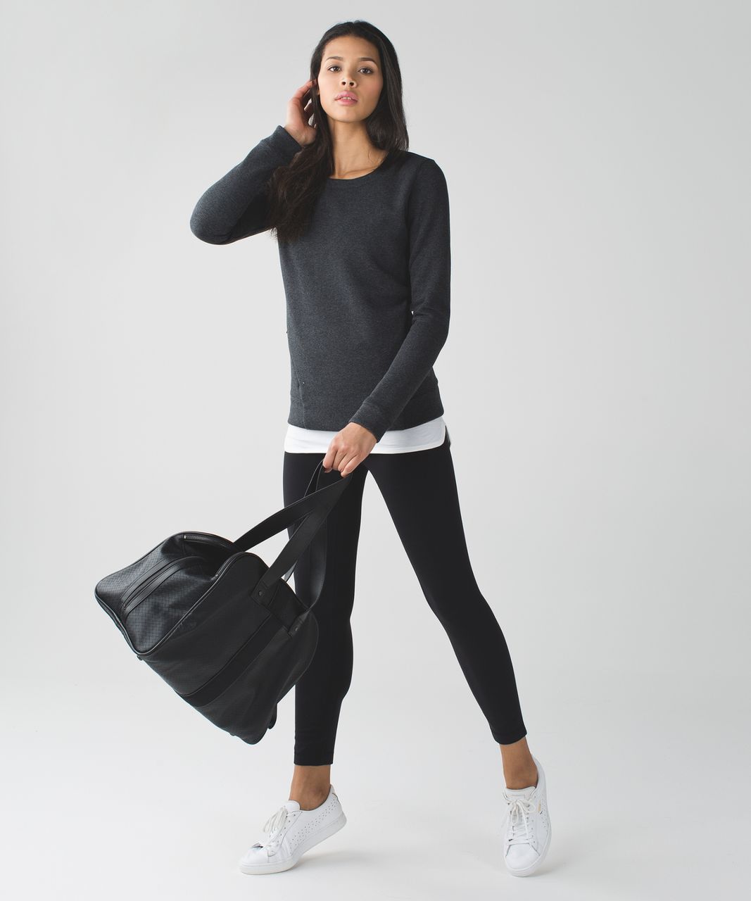 Lululemon &go Endeavor Long Sleeve - Heathered Black