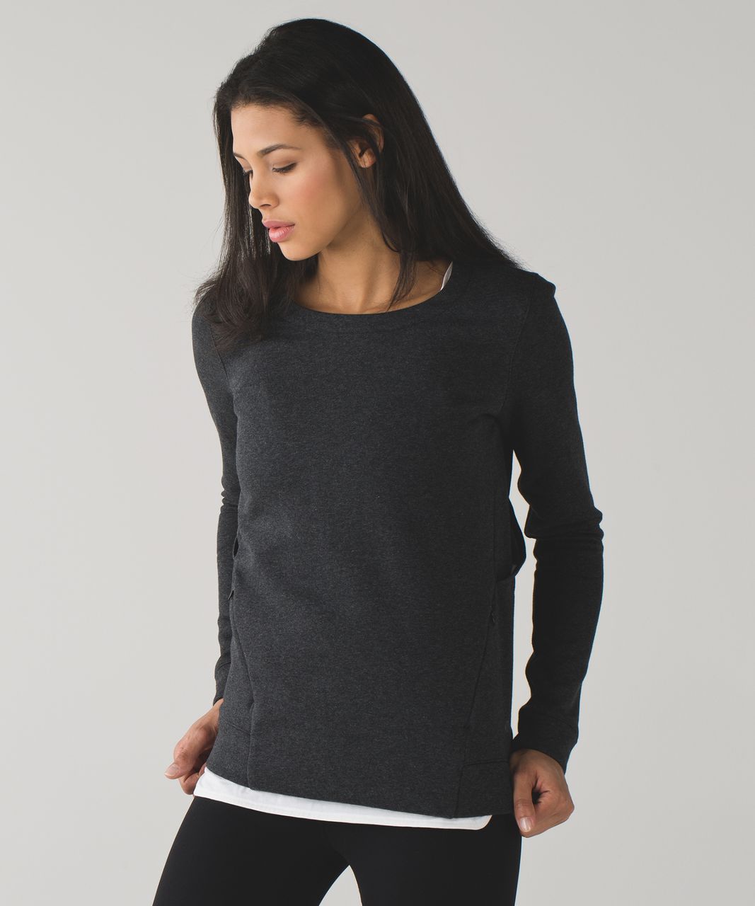 Lululemon &go Endeavor Long Sleeve - Heathered Black