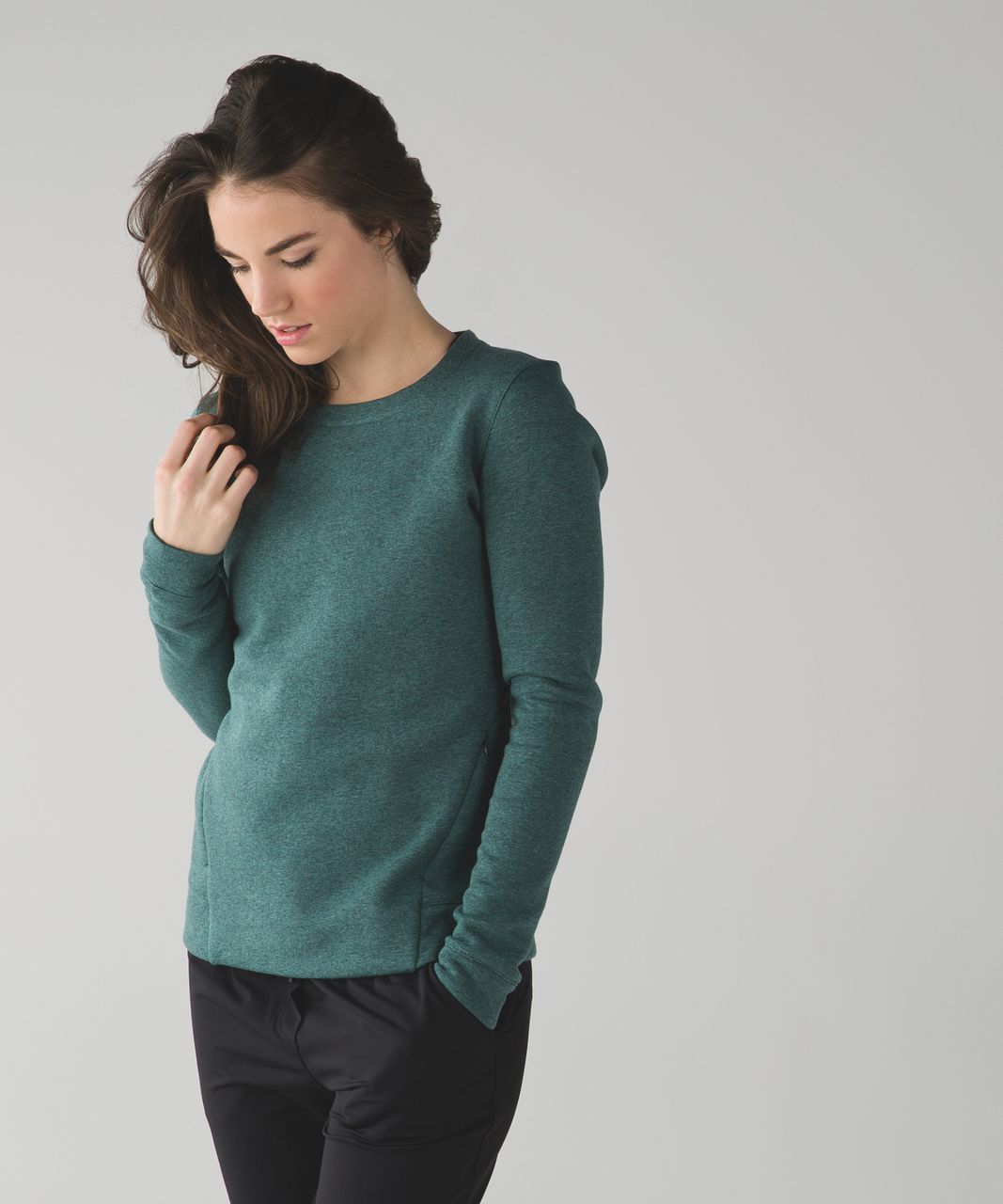 Lululemon &go Endeavor Long Sleeve - Heathered Deep Green