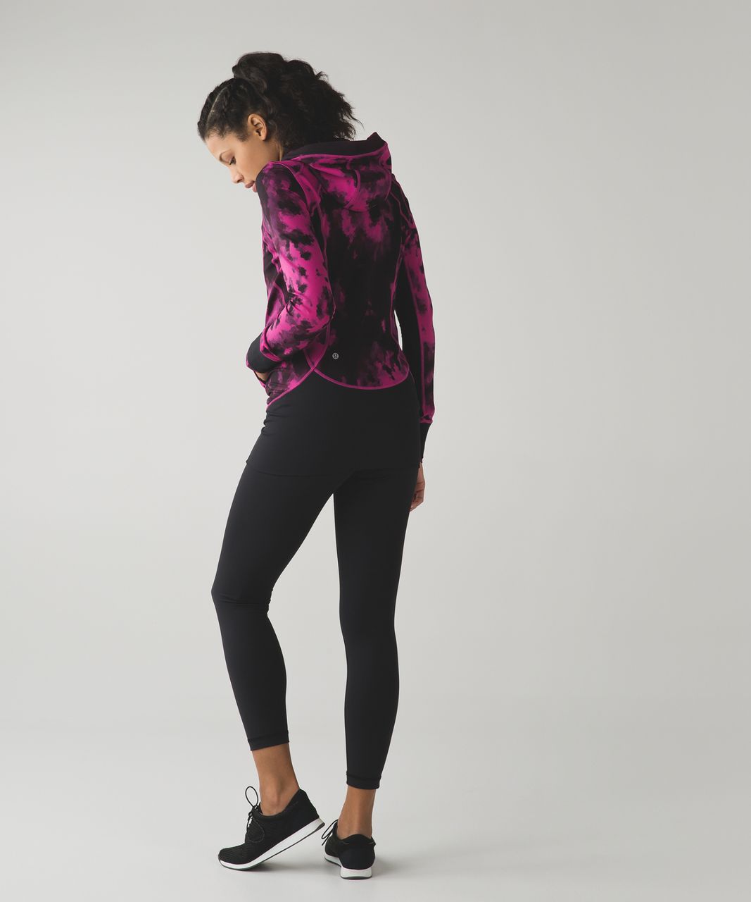 Lululemon Daily Practice Jacket - Blooming Pixie Raspberry Black / Black