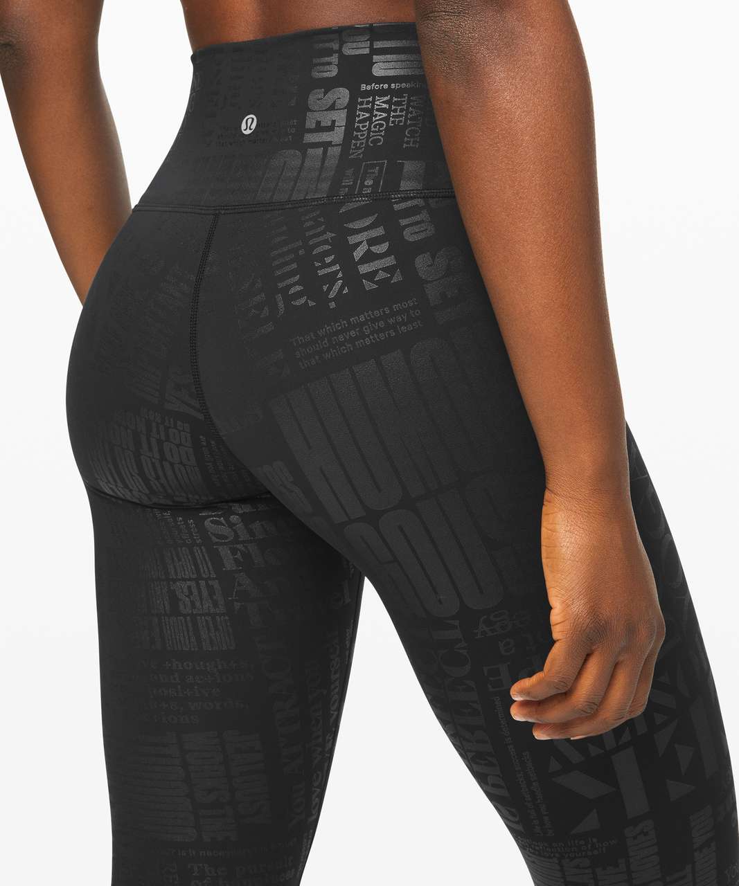 Lululemon Wunder Under High-Rise Tight 28 *Full-On Luxtreme Manifesto -  20YR Manifesto Foil Black Black - lulu fanatics