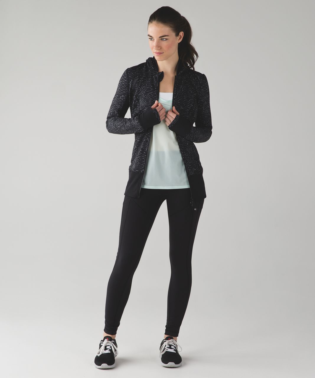 Lululemon Daily Practice Jacket - Samba Snake Battleship Black / Black