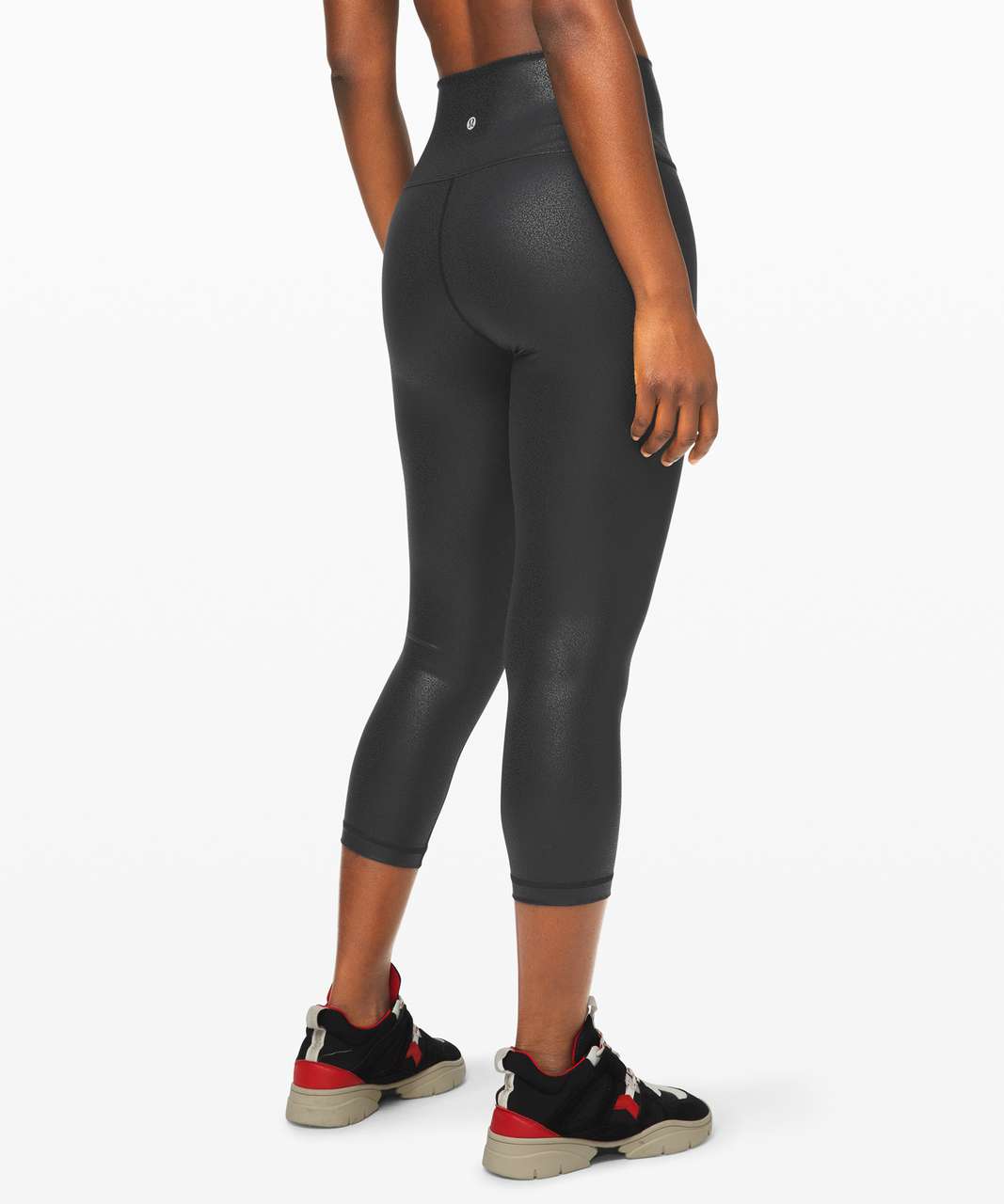 Lululemon Wunder Under High-Rise Crop 23 Foil *Full-On Luxtreme - Matte  Black Foil - lulu fanatics