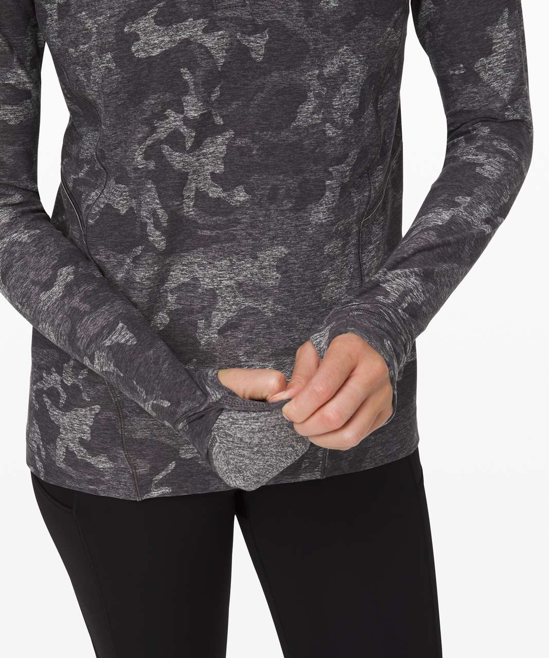 Lululemon Runderful Long Sleeve - Incognito Camo HTR Black - lulu