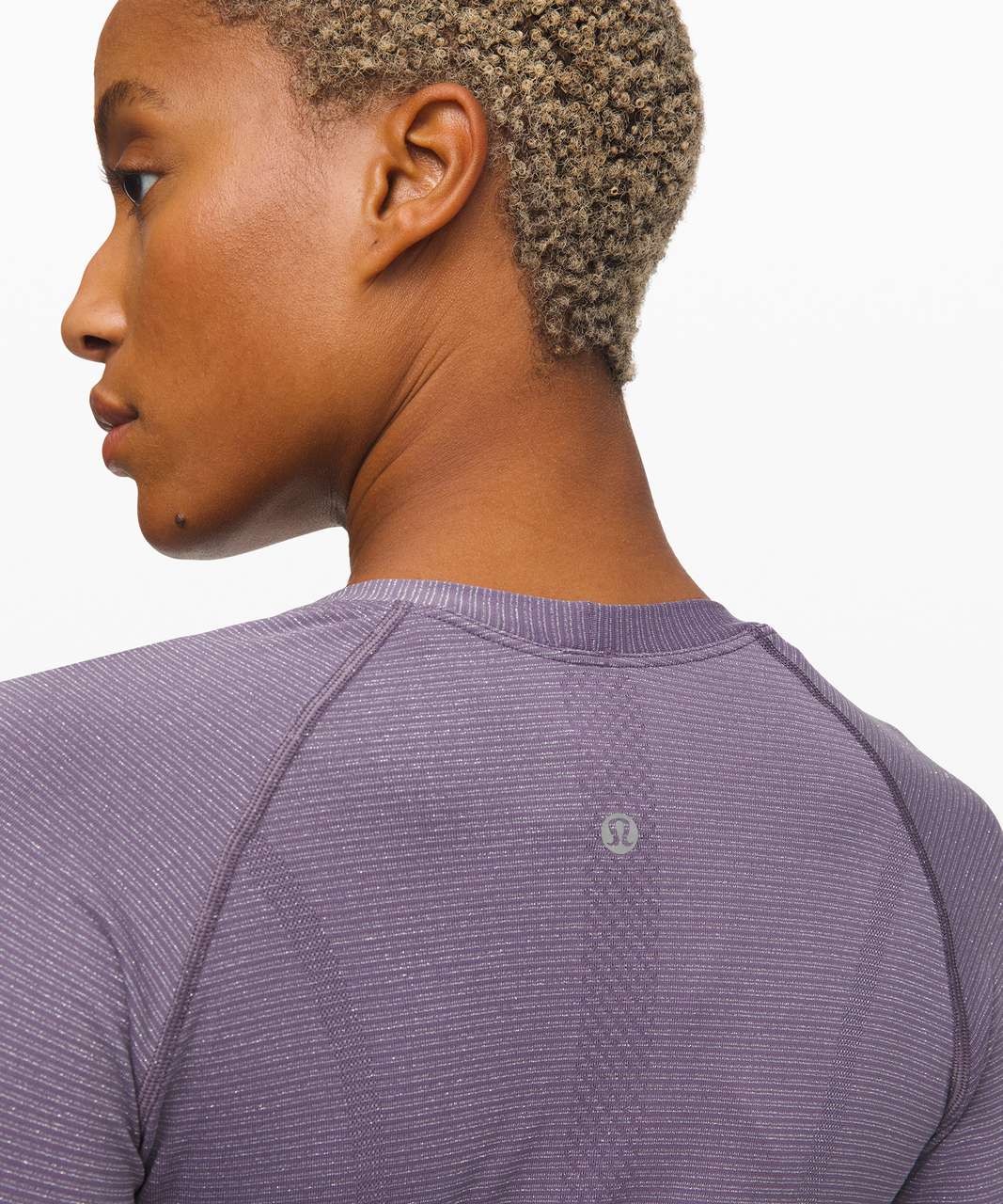 Lululemon Swiftly Speed Long Sleeve *Shine - Purple Quartz / White / Silver