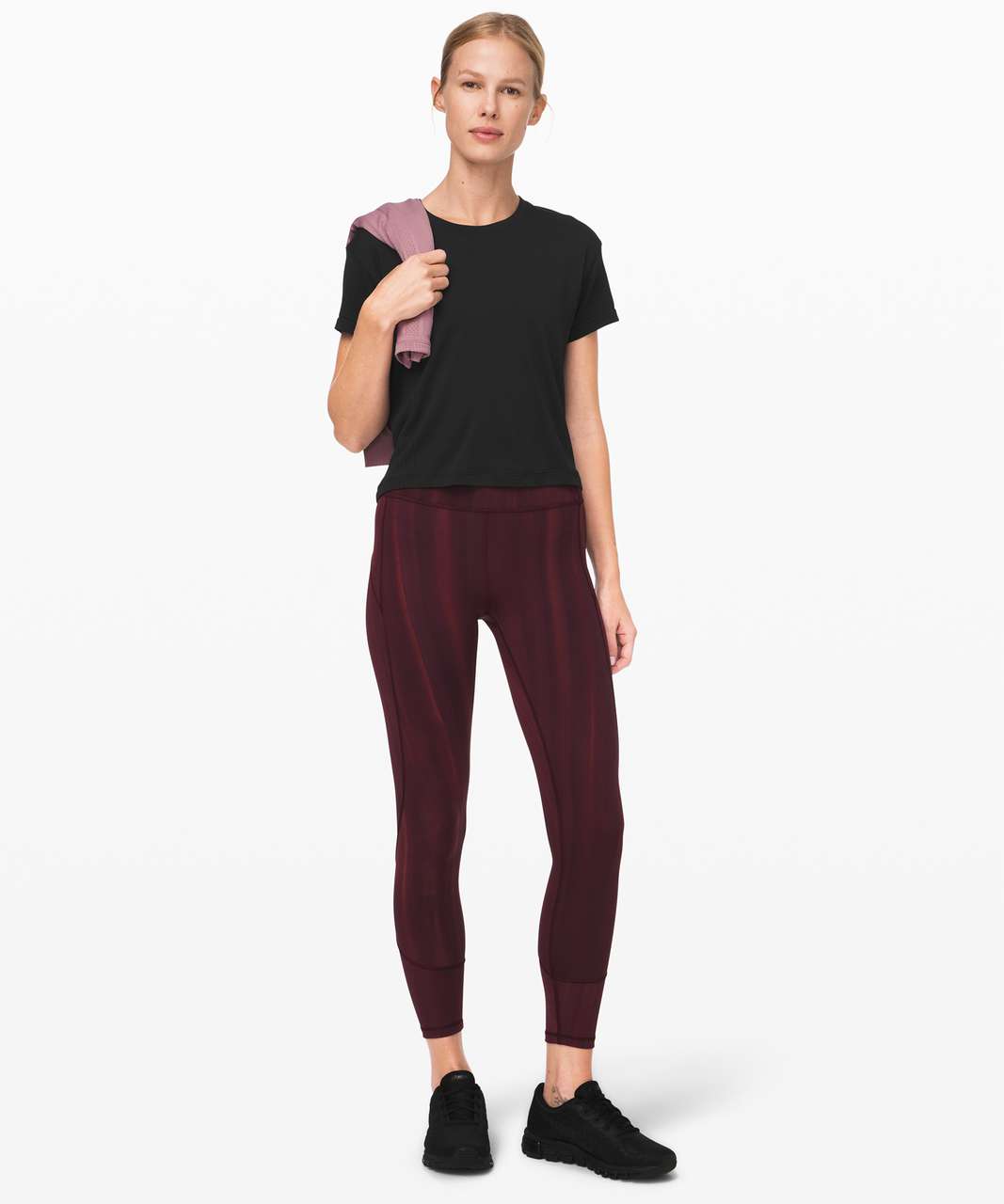 Lululemon Train to Be Short Sleeve - Black / Black (First Release ...