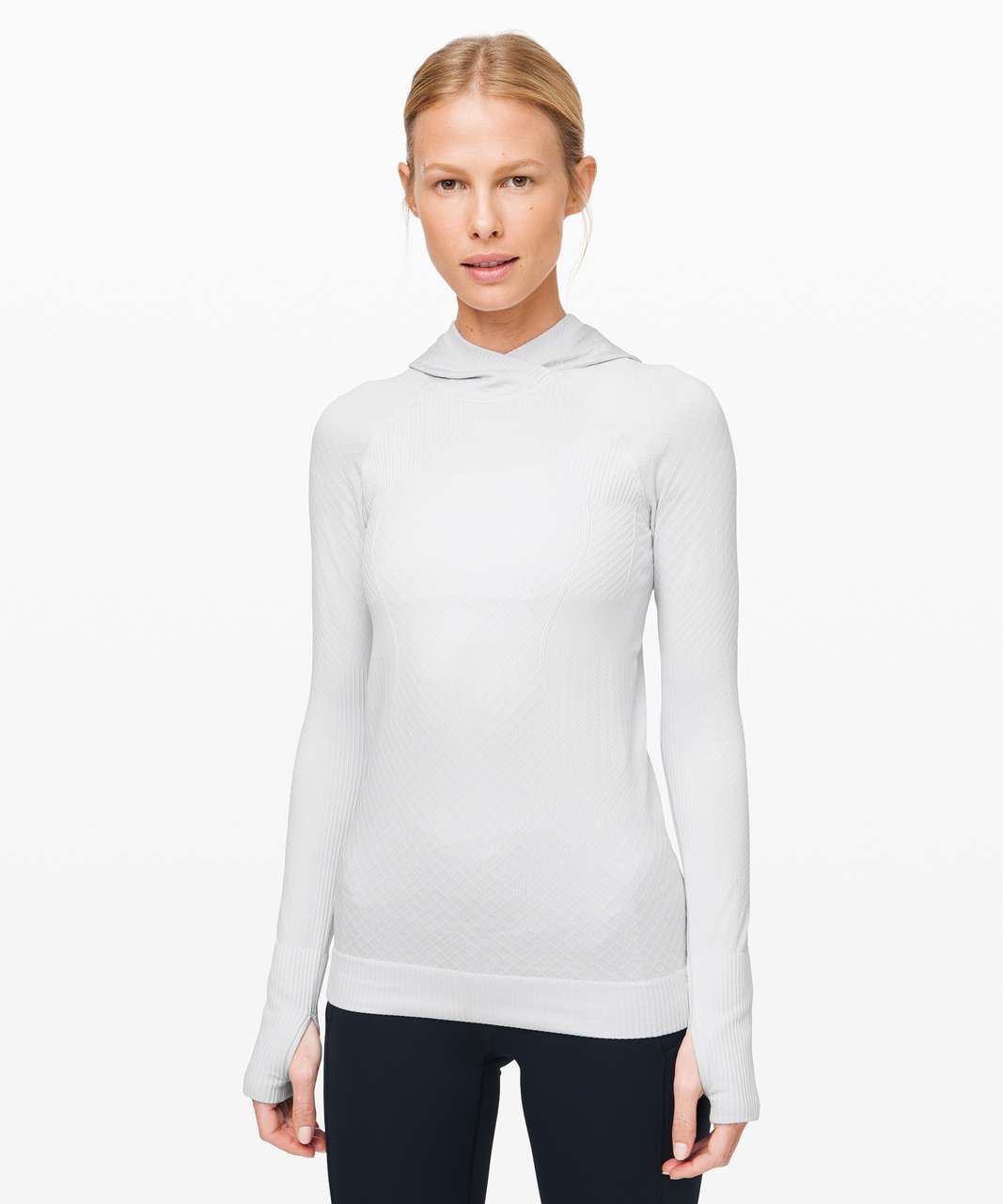 Lululemon Rest Less Hoodie *Patchwork - Alpine White / Alpine White ...