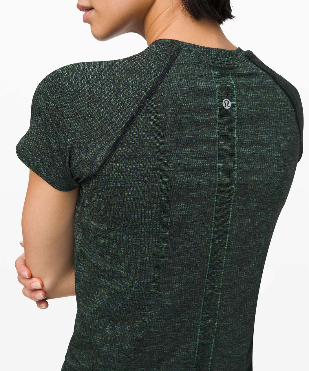 Lululemon Swiftly Speed Short Sleeve - Black / Deep Coal / Clean Green / Azure