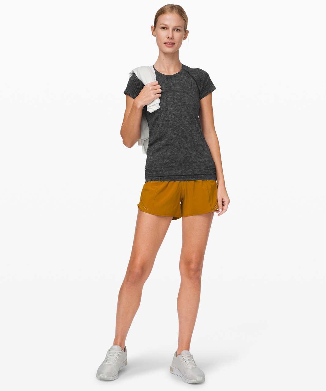 Lululemon Swiftly Speed Short Sleeve - Black / Deep Coal / White / Titanium