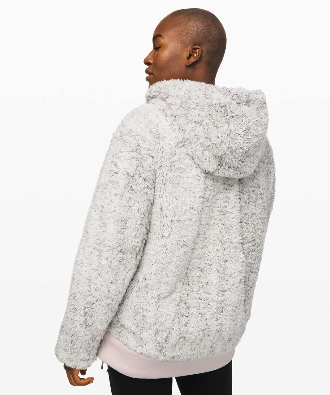 Lululemon Warmth Restore Sherpa Full Zip - Light Chrome / Heathered White