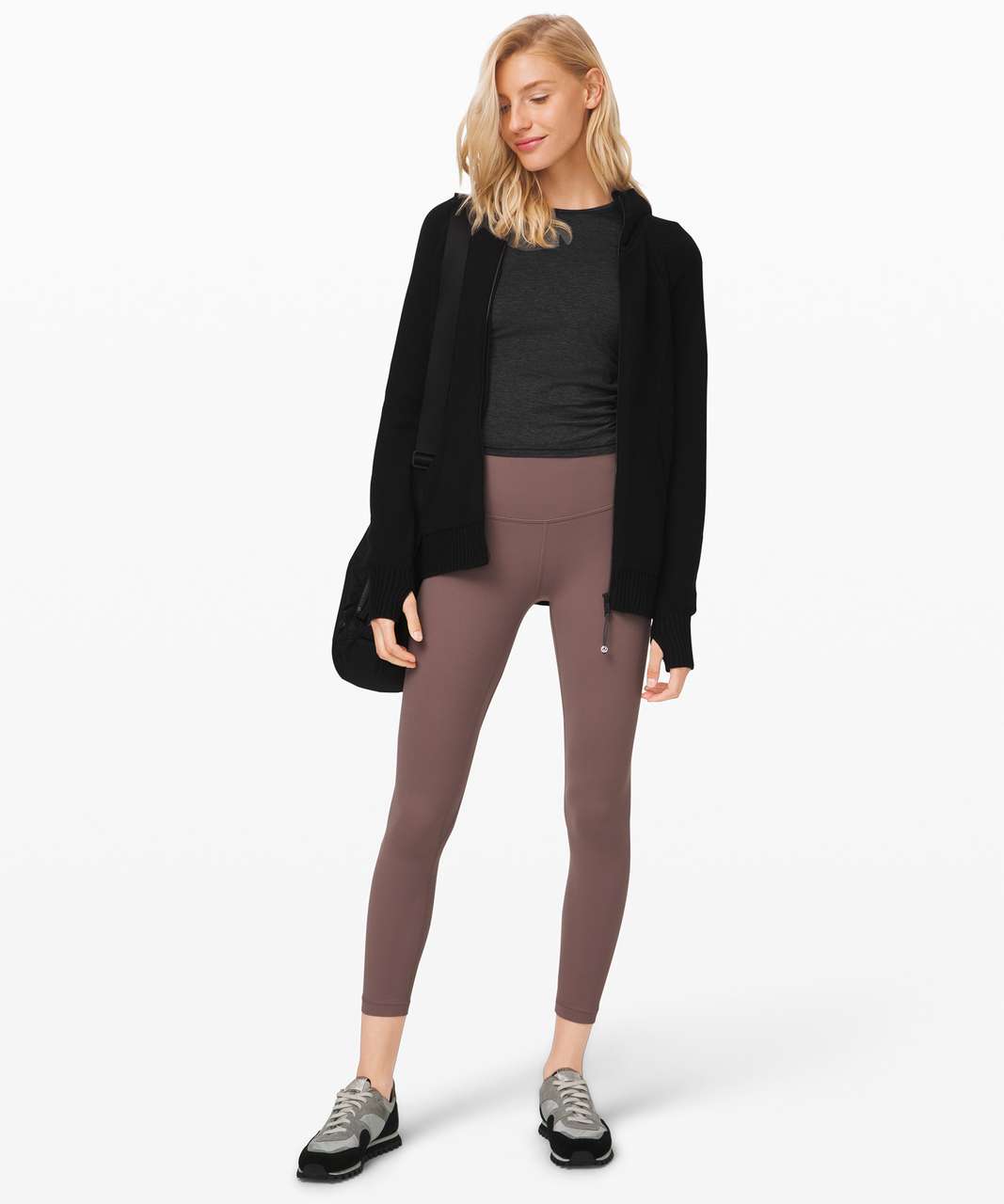 Lululemon Truthful Form Long Sleeve - Heathered Black