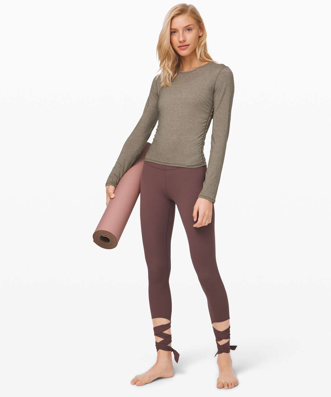 Lululemon Truthful Form Long Sleeve - Heathered Carbon Dust