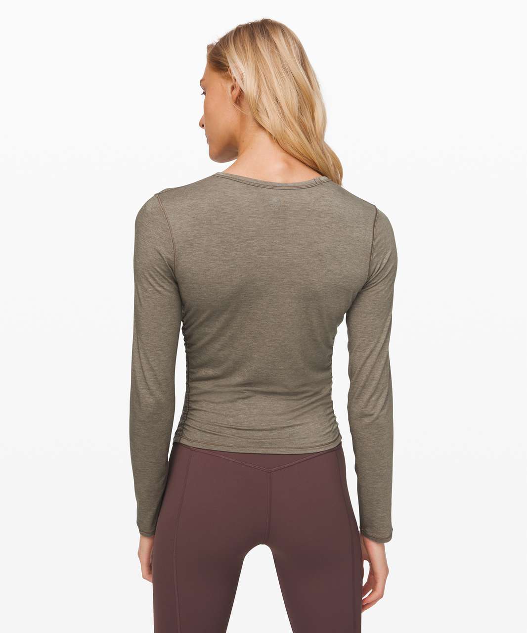 Lululemon Truthful Form Long Sleeve - Heathered Carbon Dust