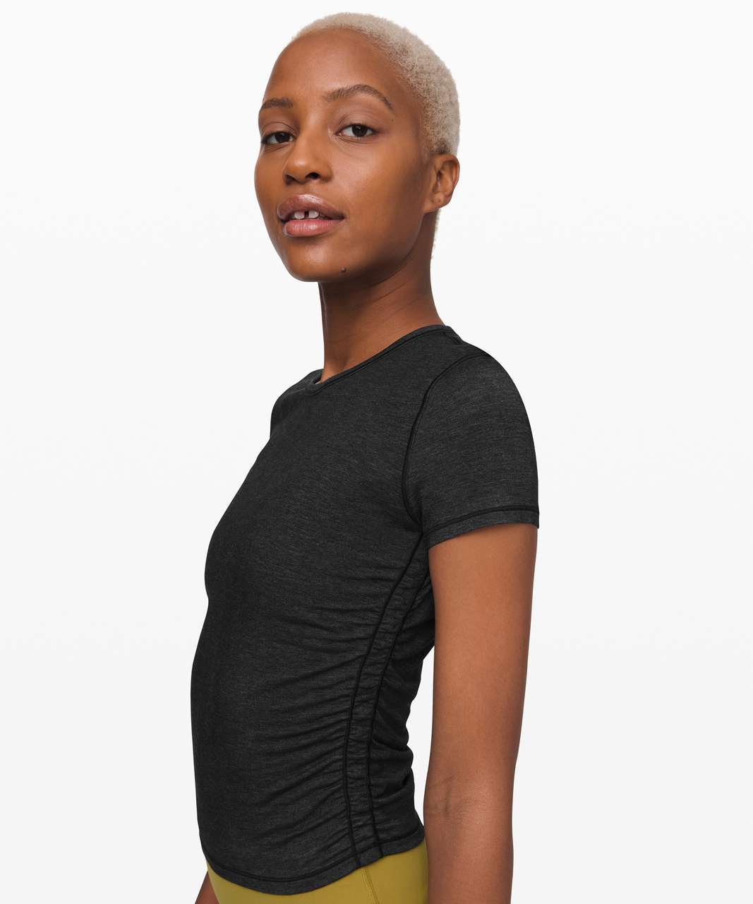 Lululemon Truthful Form Short Sleeve - Heathered Black