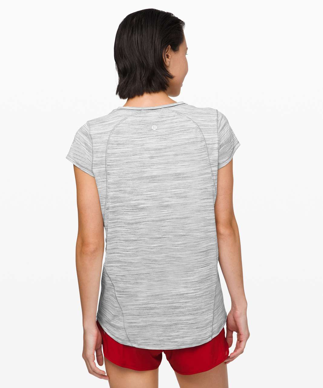 Lululemon Another Mile Short Sleeve - Space Dye Camo Moonwalk Glacier Grey