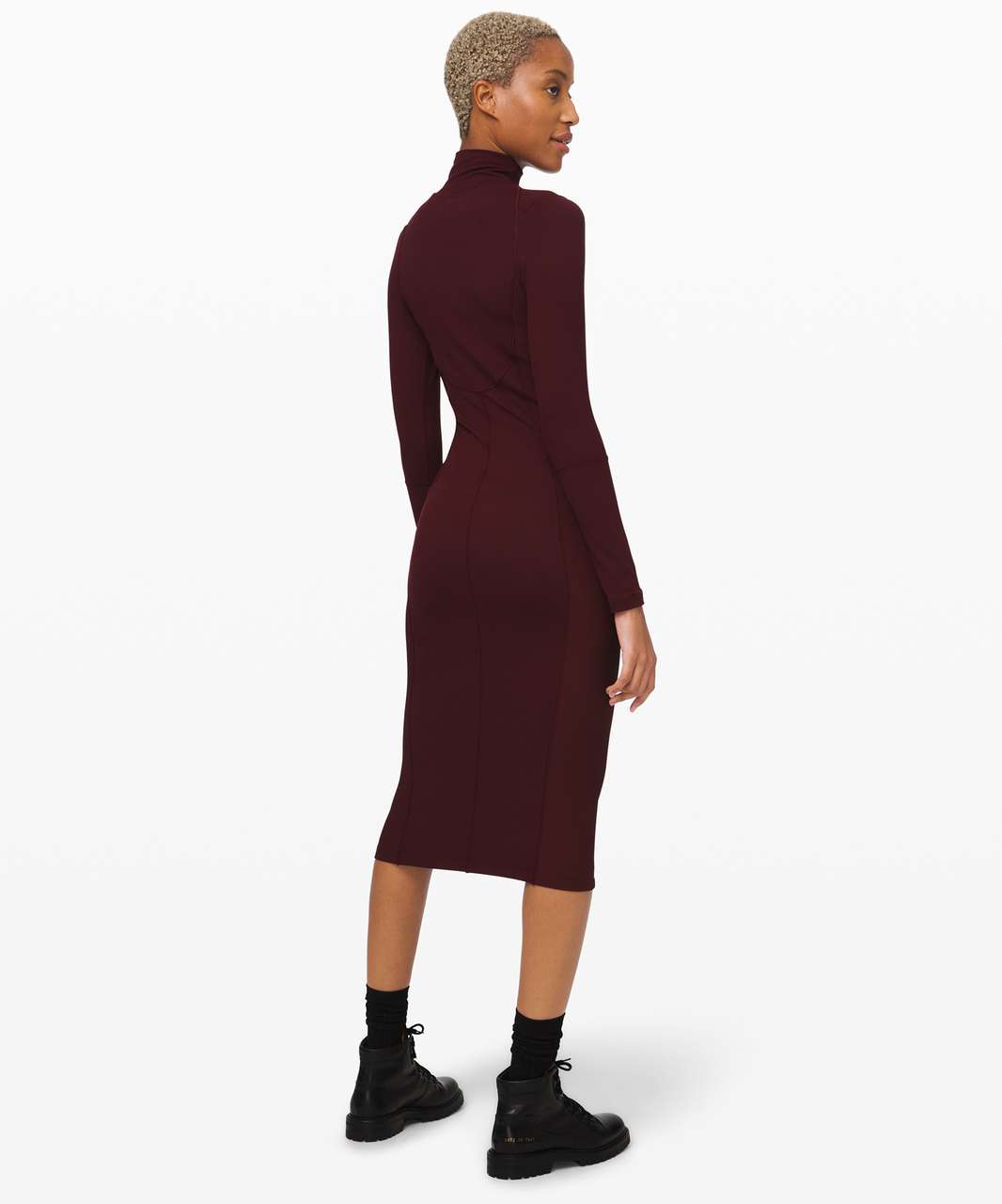 Lululemon Its Rulu Mock Neck Dress - Garnet - lulu fanatics