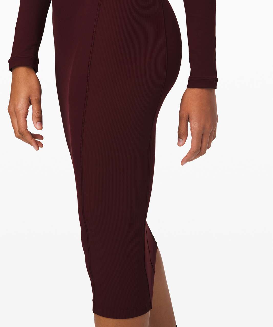 Lululemon Its Rulu Mock Neck Dress - Garnet - lulu fanatics