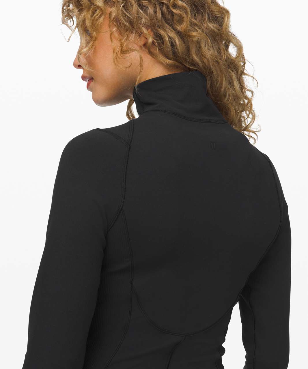 Lululemon All Aligned Mock Neck Long Sleeve - Black - lulu fanatics