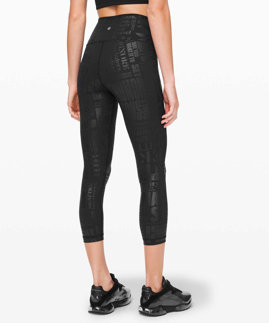 Lululemon Wunder Under High-Rise Crop 23" *Full-On Luxtreme Manifesto - 20YR Manifesto Foil Black Black