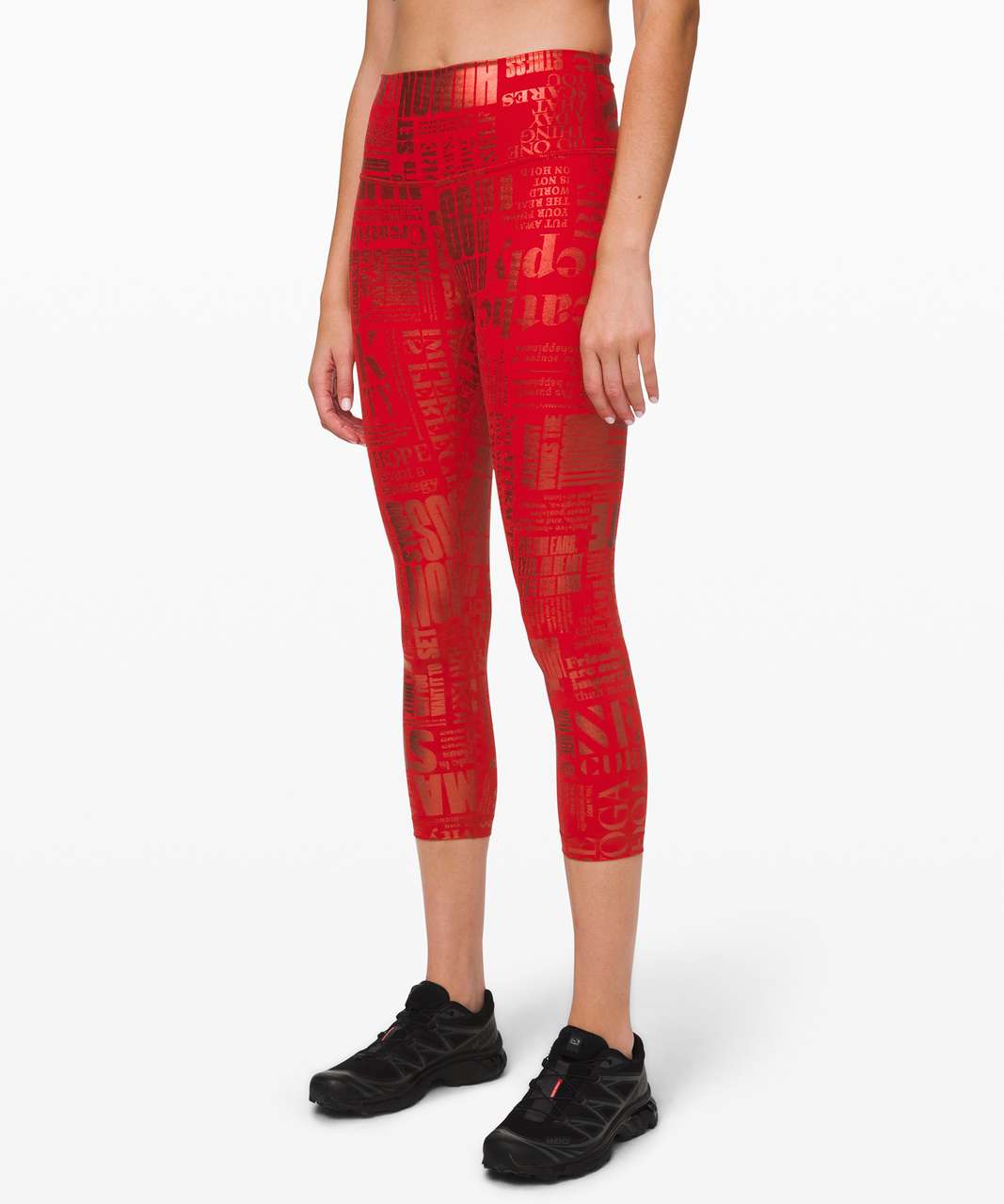 Lululemon Wunder Under Crop III (Reversible) - True Red / Prep Red - lulu  fanatics