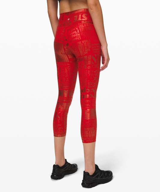 Lululemon Wunder Under High-Rise Crop 23 *Updated Scallop Full-On Luxtreme  - Spiced Chai - lulu fanatics