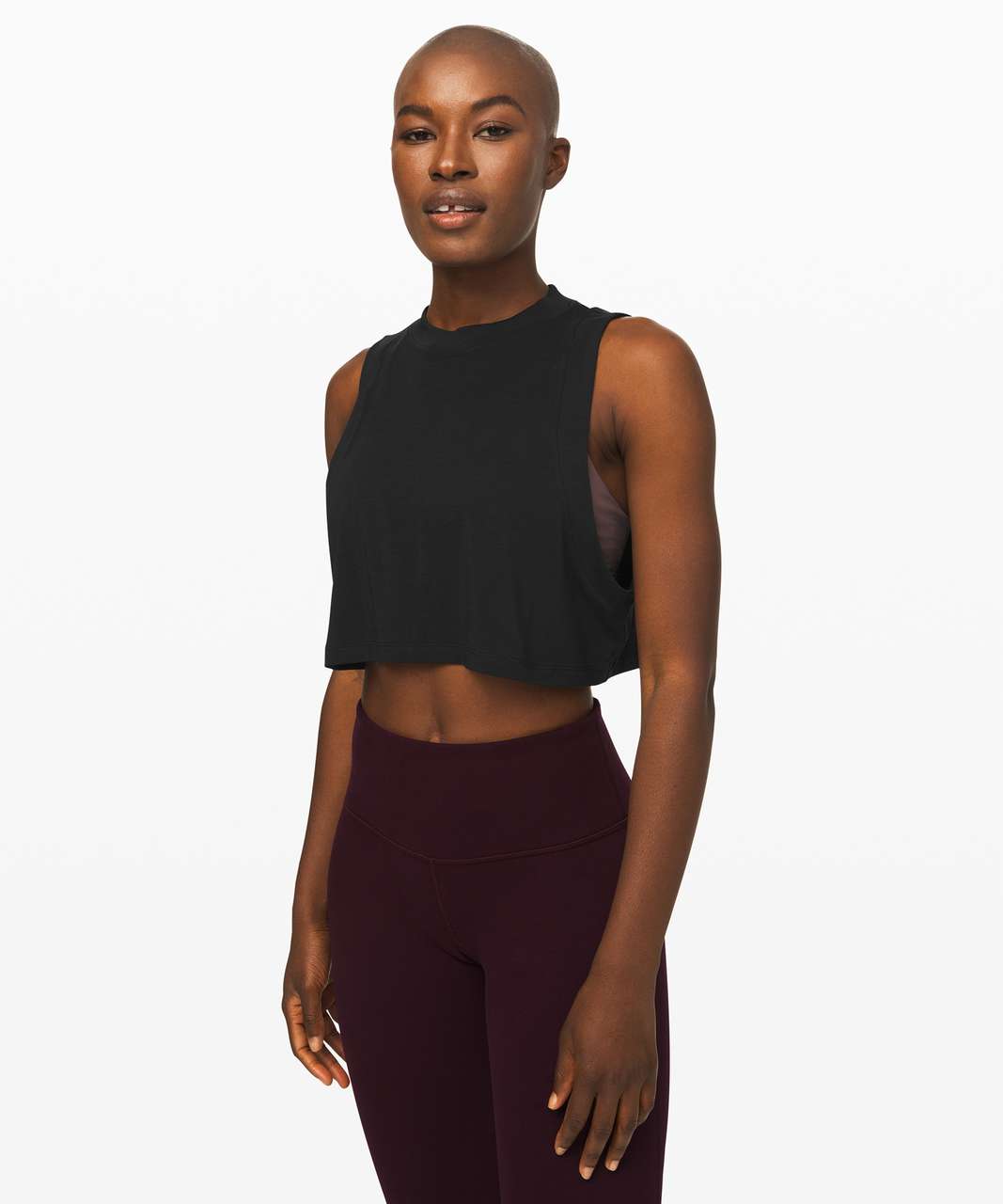 Lululemon Black Cropped Tank Top